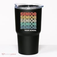 Retro Seniors Graduation Custom School Name Tumbler thumb 0