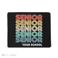 Retro Seniors Graduation Custom School Name Mousepad thumb 0