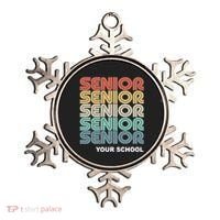 Retro Seniors Graduation Custom School Name Ornament thumb 0