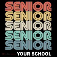 Retro Seniors Graduation Custom School Name Ornament thumb 1