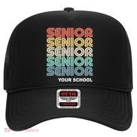 Retro Seniors Graduation Custom School Name Hat thumb 0