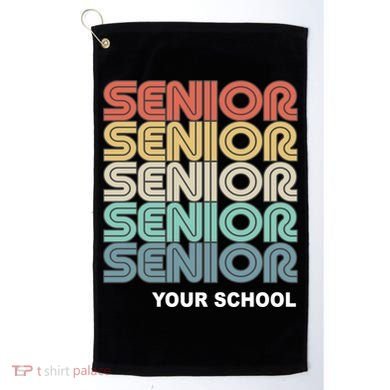Retro Seniors Graduation Custom School Name Golf Towel