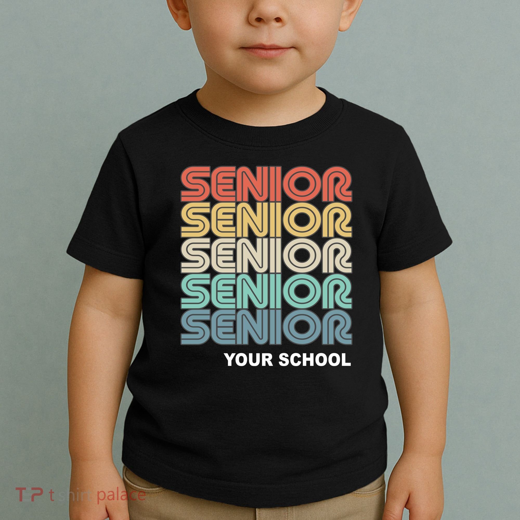 Retro Seniors Graduation Custom School Name Toddler T-Shirt