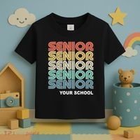 Retro Seniors Graduation Custom School Name Toddler T-Shirt thumb 3