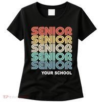 Retro Seniors Graduation Custom School Name Women's T-Shirt thumb 0