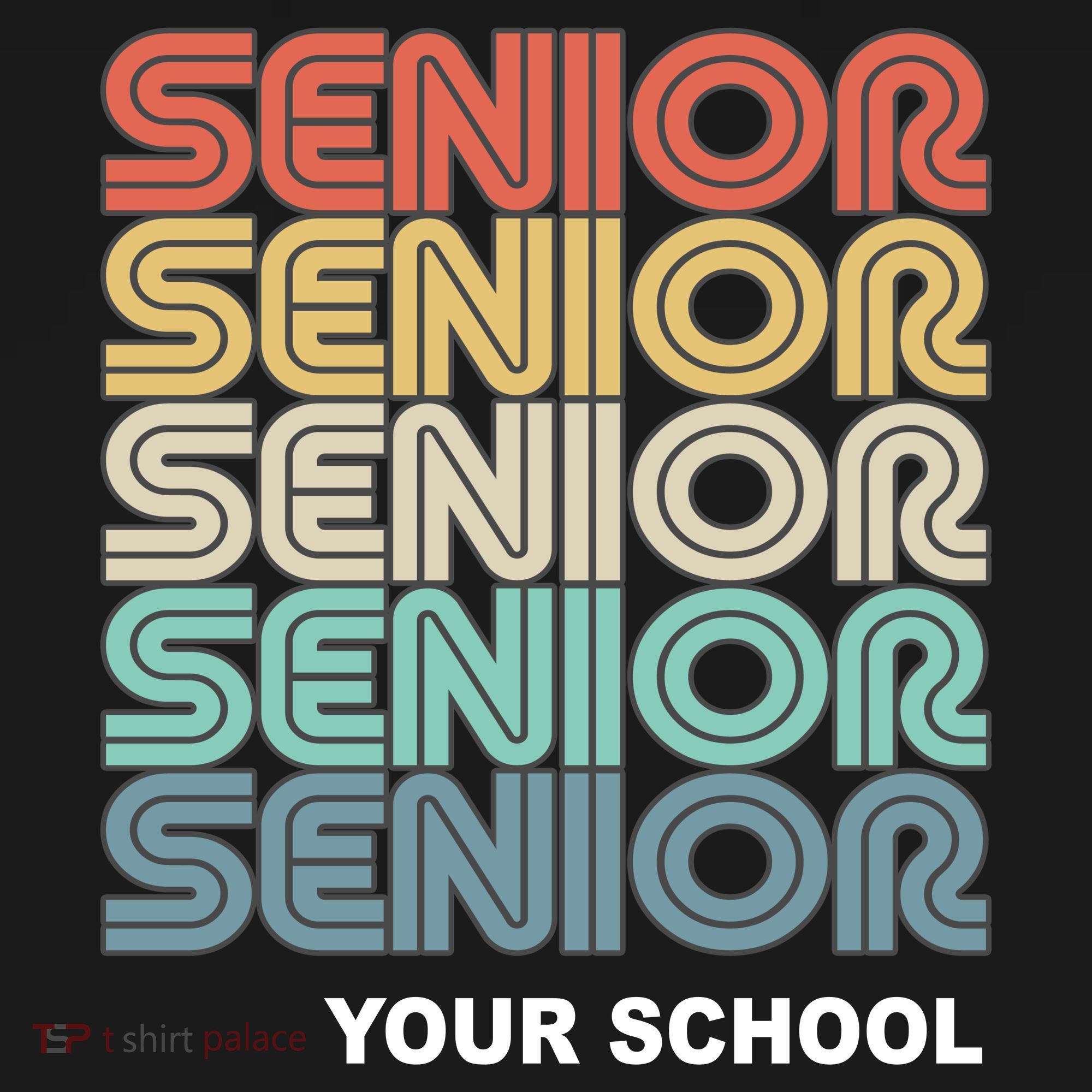 Retro Seniors Graduation Custom School Name Kids Sweatshirt