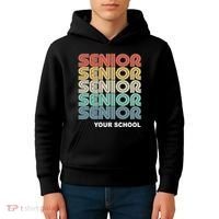Retro Seniors Graduation Custom School Name Kids Hoodie thumb 4