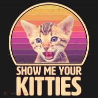 Retro Show Me Your Kitties Funny Meme Sweatshirt thumb 3
