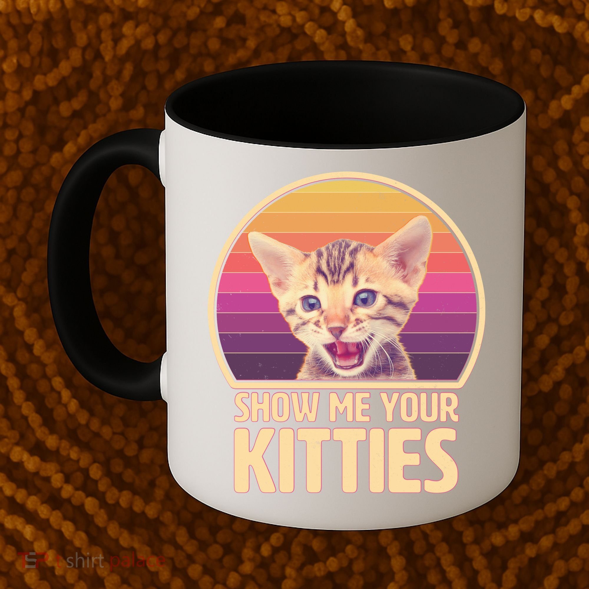 Retro Show Me Your Kitties Funny Meme Coffee Mug