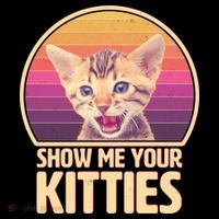 Retro Show Me Your Kitties Funny Meme Women's Hoodie thumb 2