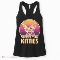 Retro Show Me Your Kitties Funny Meme Women's Tank Top thumb 0