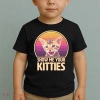 Retro Show Me Your Kitties Funny Meme Toddler T-Shirt thumb 2