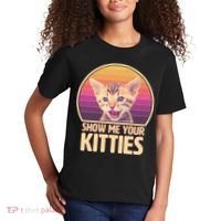 Retro Show Me Your Kitties Funny Meme Kids T-Shirt thumb 2