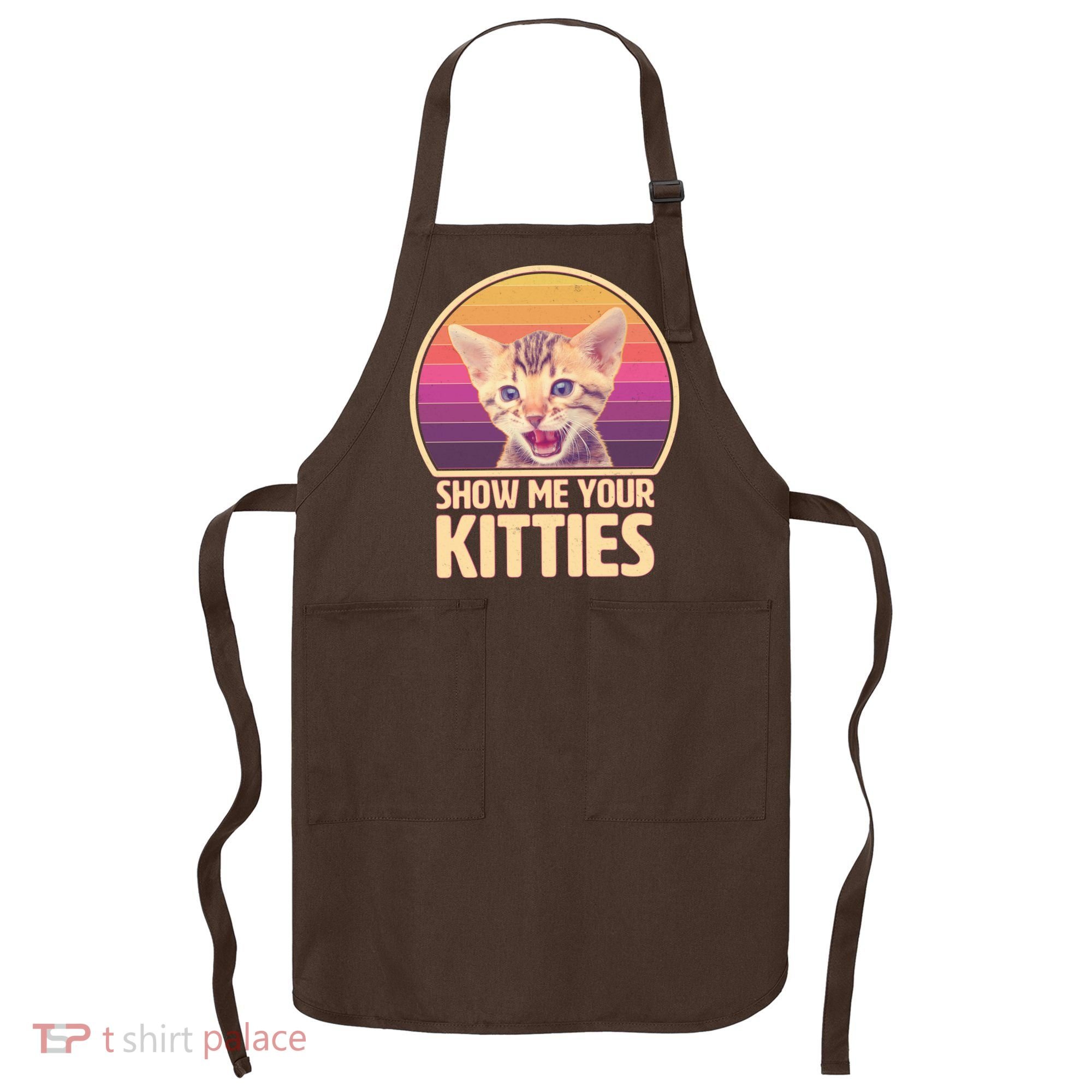 Retro Show Me Your Kitties Funny Meme Apron