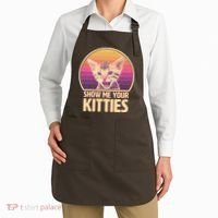 Retro Show Me Your Kitties Funny Meme Apron thumb 2