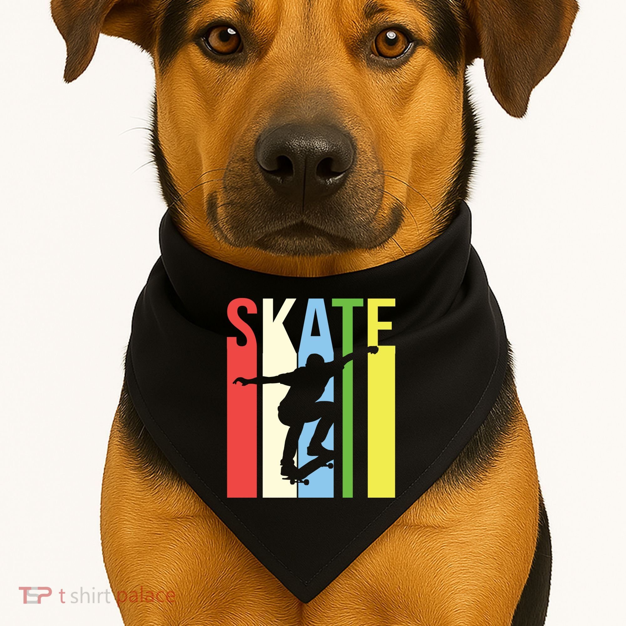 Retro Skate Logo USA-Made Doggie Bandana