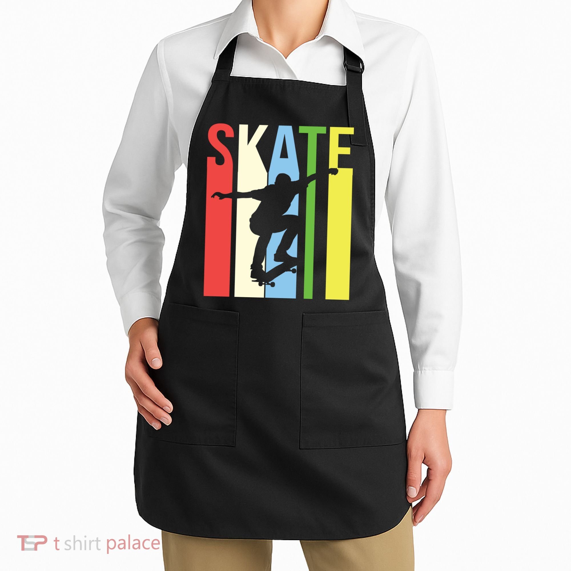 Retro Skate Logo Apron