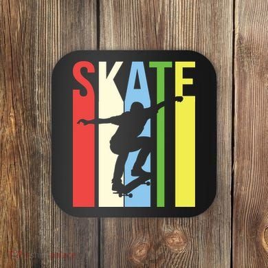 Retro Skate Logo Coaster