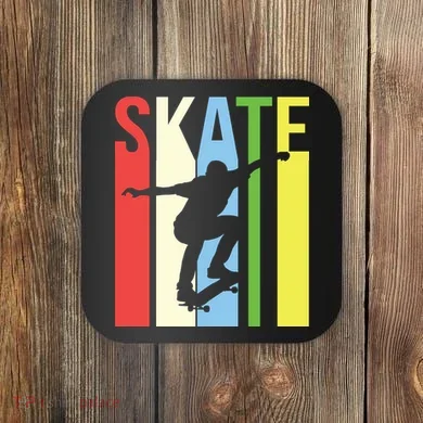 Retro Skate Logo Coaster