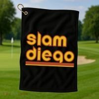 Retro Slam Diego Baseball San Fan Golf Towel thumb 1