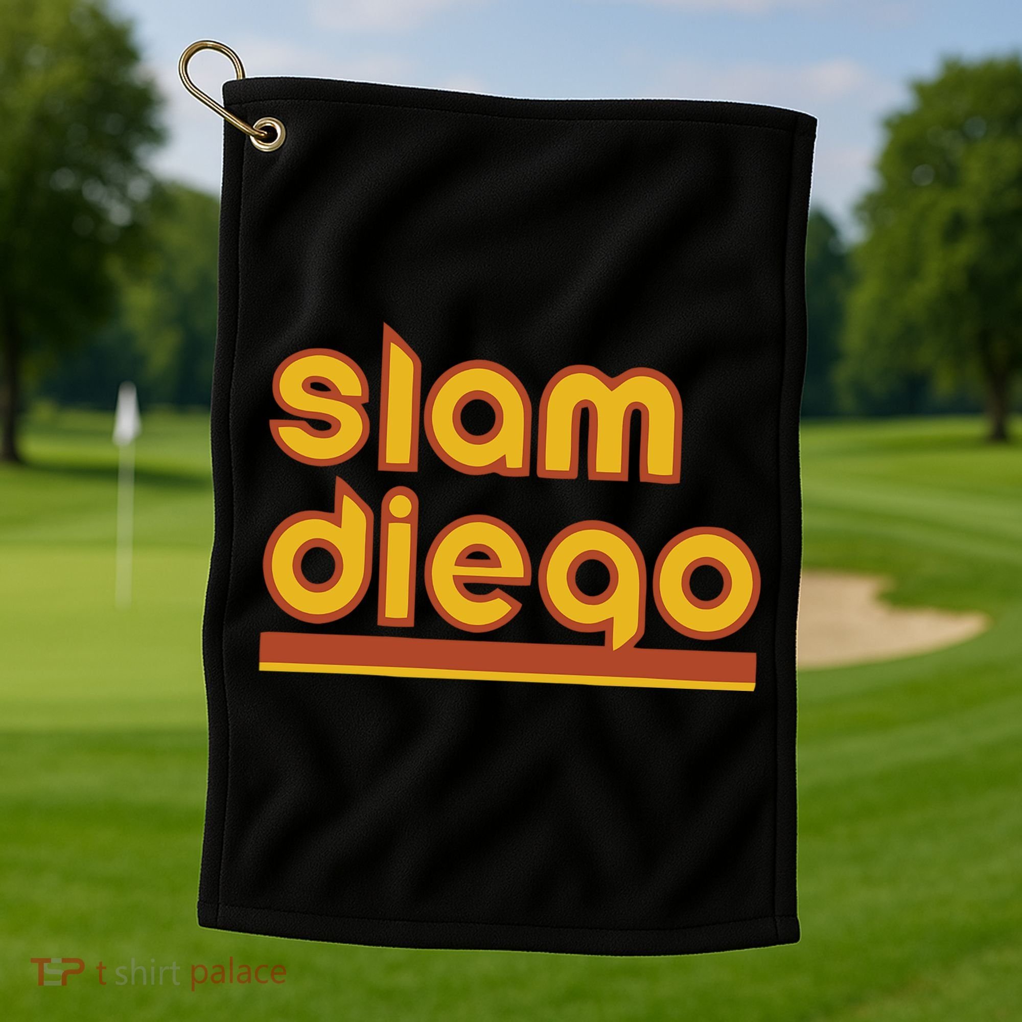 Retro Slam Diego Baseball San Fan Golf Towel