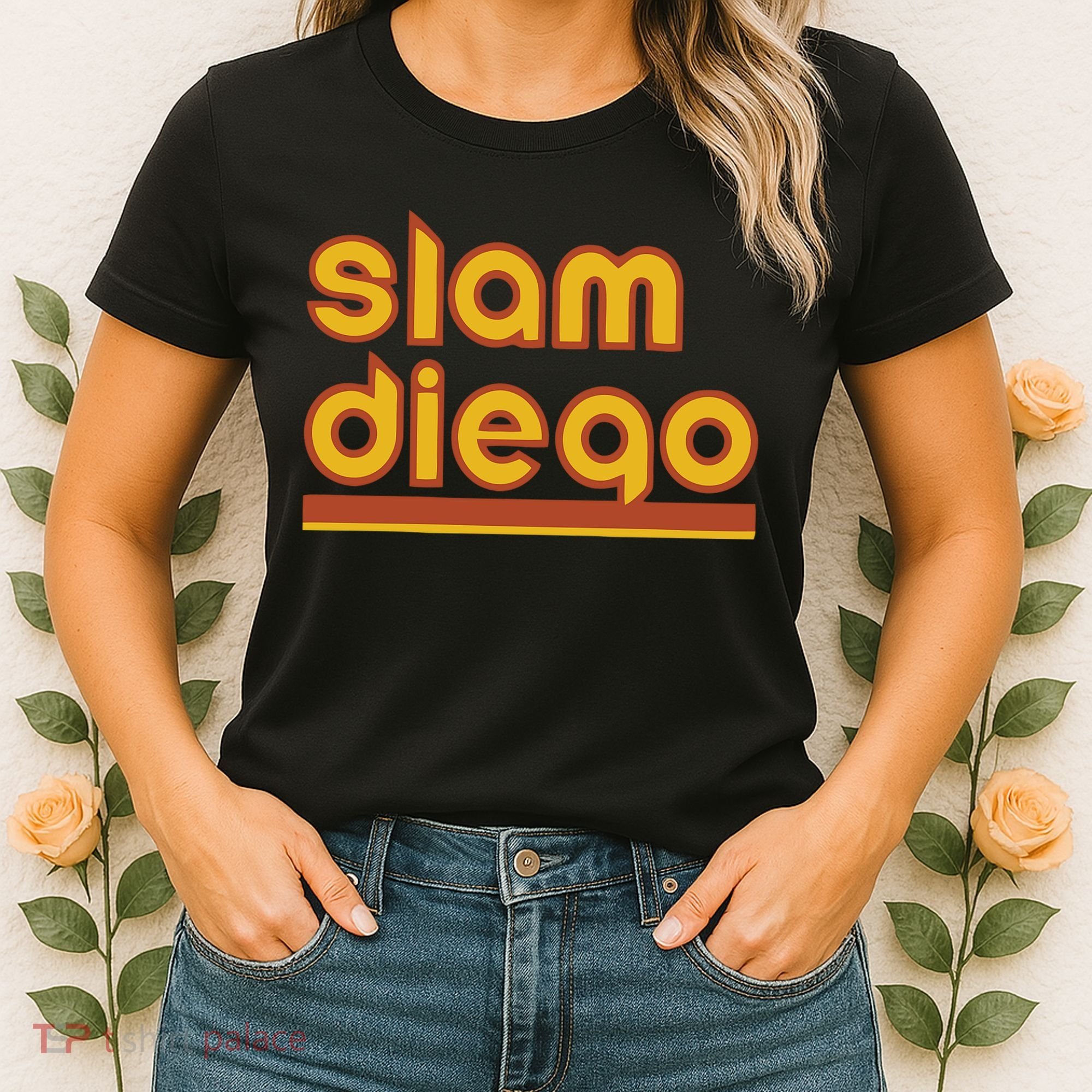 Retro Slam Diego Baseball San Fan Women's T-Shirt