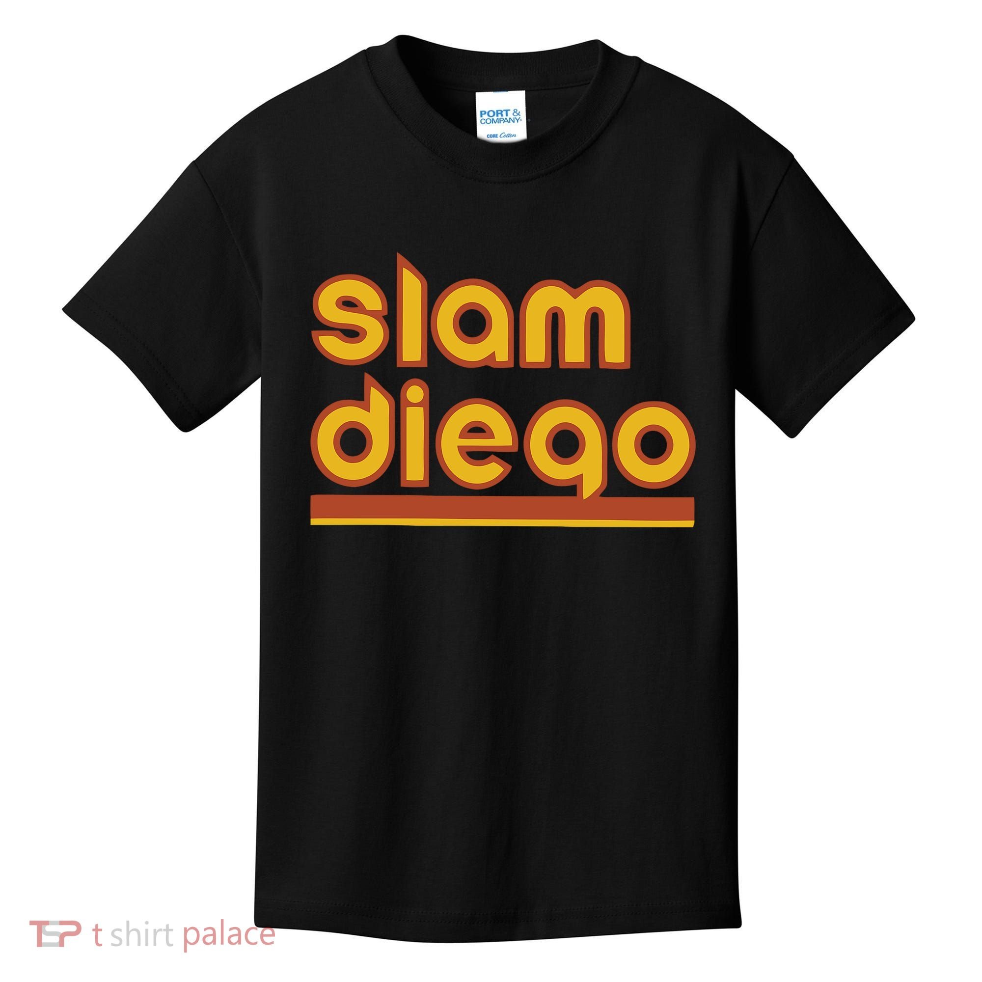 Retro Slam Diego Baseball San Fan Kids T-Shirt