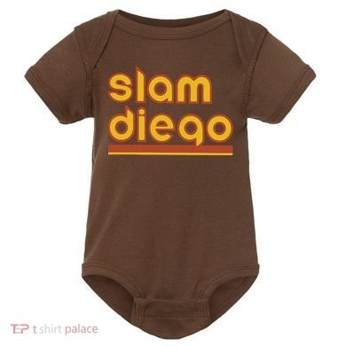 Retro Slam Diego Baseball San Fan Baby Bodysuit
