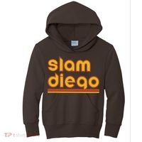 Retro Slam Diego Baseball San Fan Kids Hoodie thumb 0