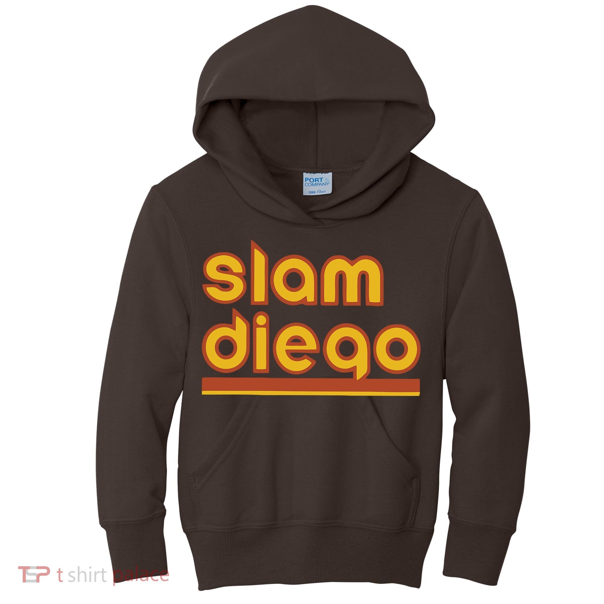 Retro Slam Diego Baseball San Fan Kids Hoodie