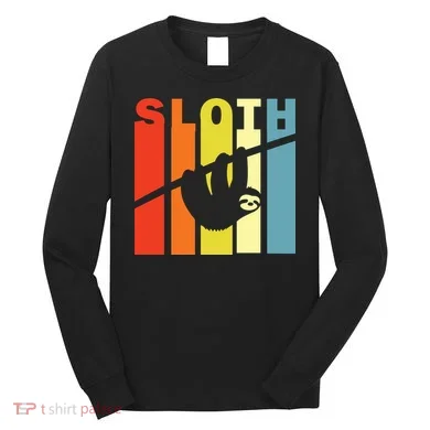 Retro Sloth Long Sleeve Shirt