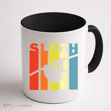 Retro Sloth Coffee Mug back