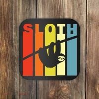 Retro Sloth Coaster thumb 0