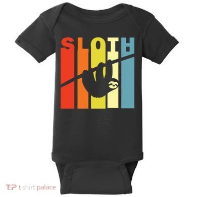 Retro Sloth Baby Bodysuit