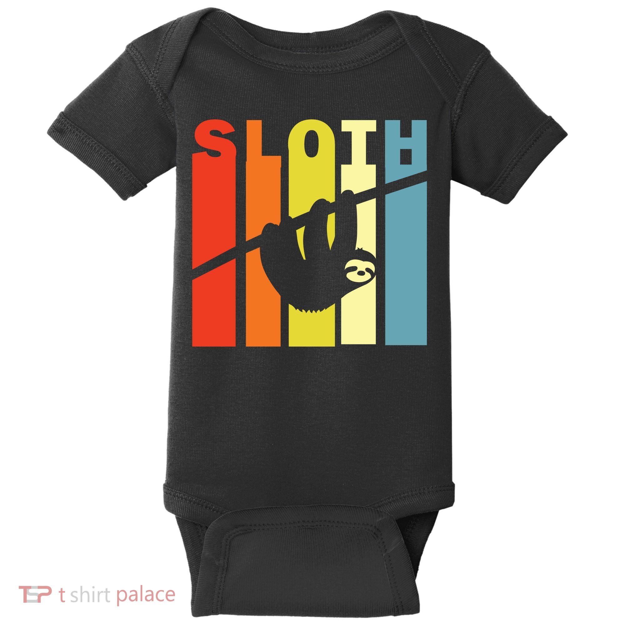 Retro Sloth Baby Bodysuit