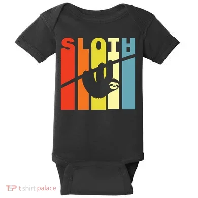 Retro Sloth Baby Bodysuit