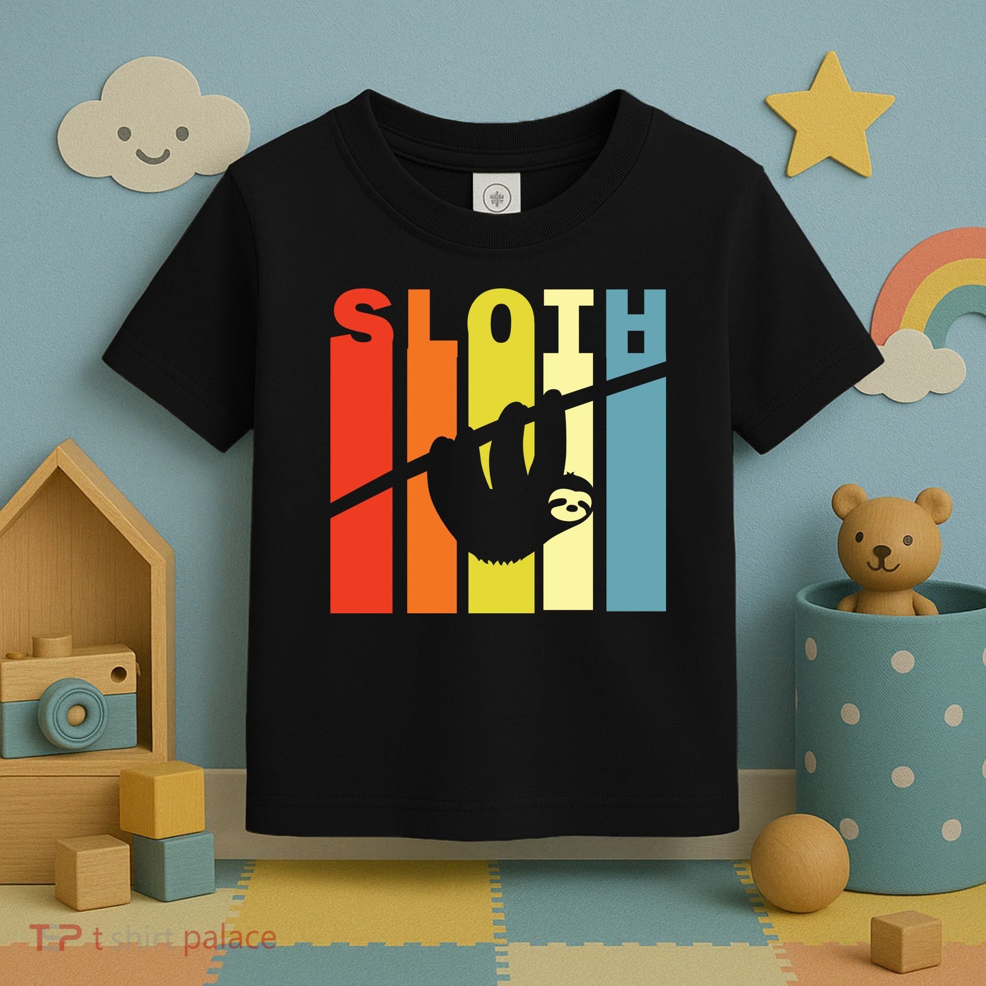 Retro Sloth Toddler T-Shirt