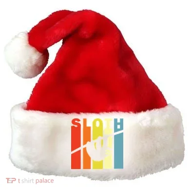 Retro Sloth Santa Hat