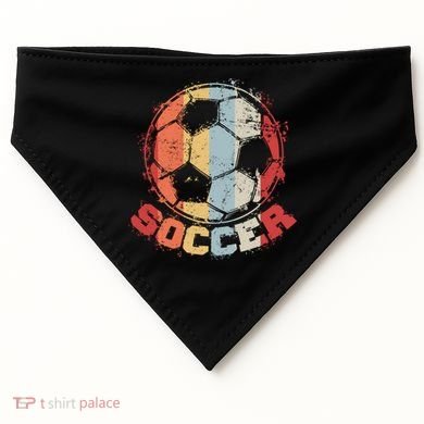 Retro Soccer Ball USA-Made Doggie Bandana
