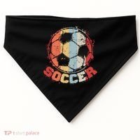 Retro Soccer Ball USA-Made Doggie Bandana thumb 0