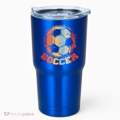Retro Soccer Ball Tumbler