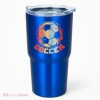 Retro Soccer Ball Tumbler thumb 0