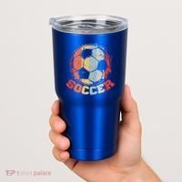 Retro Soccer Ball Tumbler thumb 2