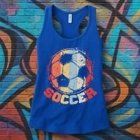 Retro Soccer Ball Women's Tank Top thumb 3