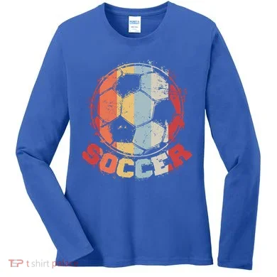 Retro Soccer Ball Women's Long Sleeve Shirt