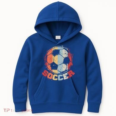 Retro Soccer Ball Kids Hoodie