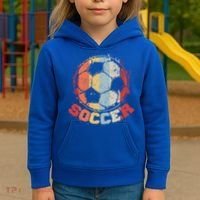 Retro Soccer Ball Kids Hoodie thumb 3