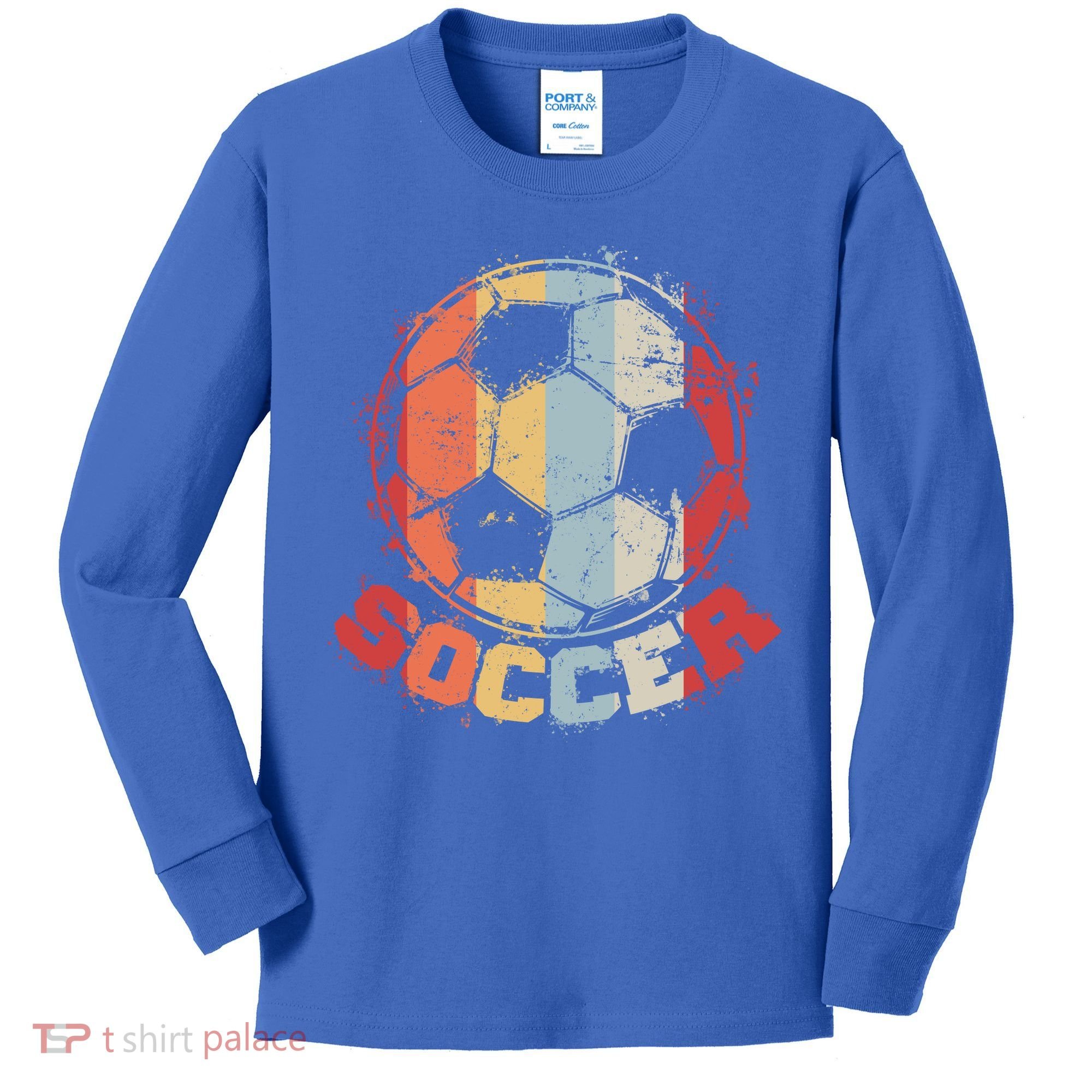 Retro Soccer Ball Kids Long Sleeve Shirt