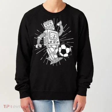 Retro Soccer Robot Women's Sweatshirt