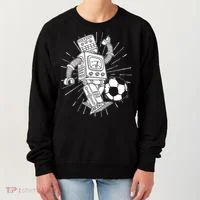 Retro Soccer Robot Women's Sweatshirt thumb 0